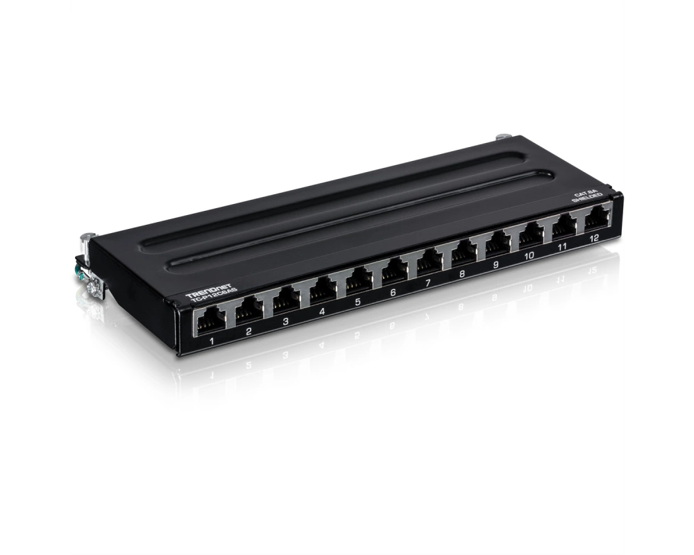 TRENDnet TC-P12C6AS Patch Panel, 12-port Cat6a geschirmt Für Wandmontage
