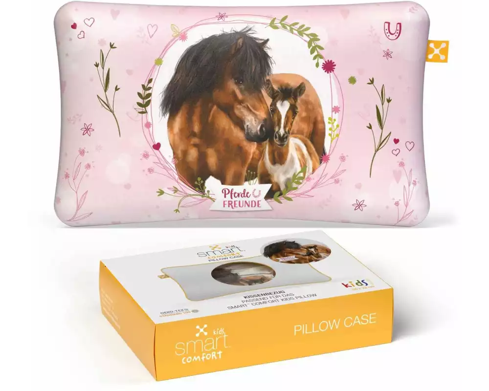 Smartsleep Kinder Kopfkissenbezug Comfort Pferde 50 x 32 cm