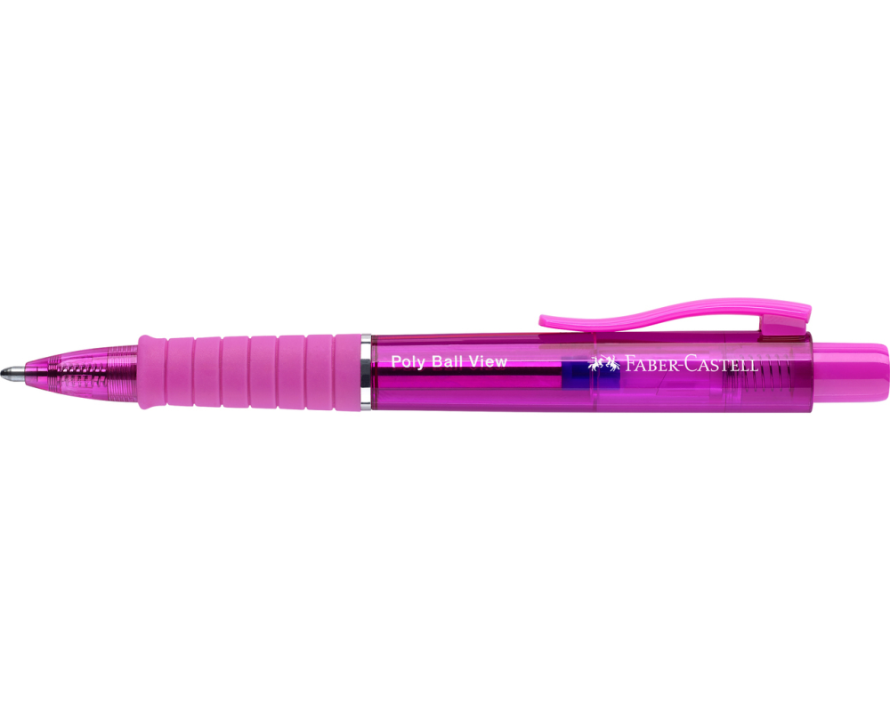 FABER-CASTELL Kugelschreiber Poly Ball View 145768 Electric Fuchsia