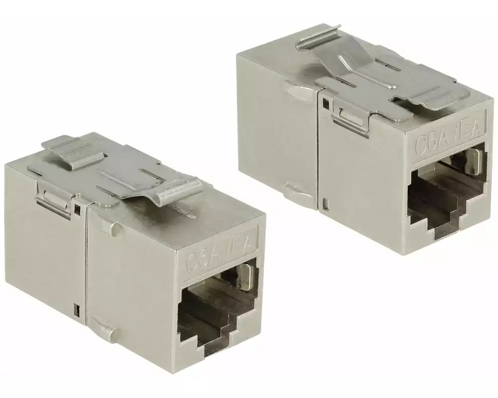 Delock Keystone-Modul RJ-45 - RJ-45, Cat.6A geschirmt, 1 Stück