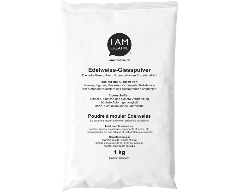 I AM CREATIVE Edelweiss Giesspulver 900101 weiss 1 kg
