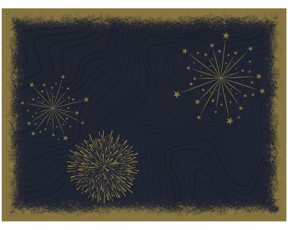 Duni Tischset Bio Dunicel, Sparkly Black, 30 x 40 cm, 100 Stück