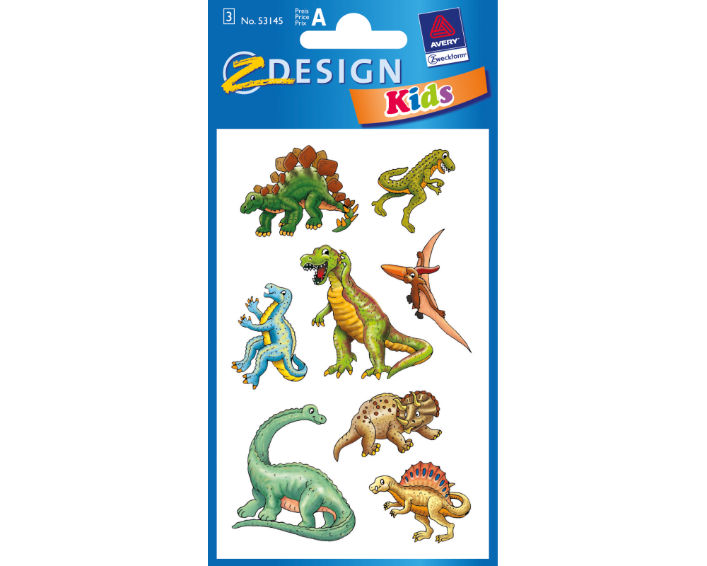 Z-DESIGN Sticker Kids 53145 Dinosaurier 3 Stück