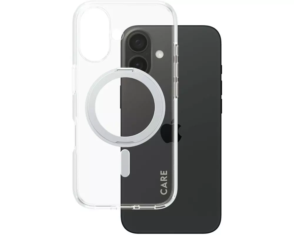 CARE Back Cover Feature Kickstand iPhone 16 Silber