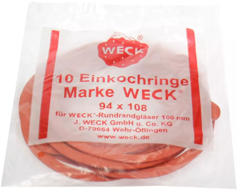Weck Gummidichtring Ø 10 cm 10 Stück, Rot