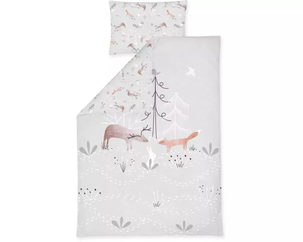 Julius Zöllner Kinderbettwäsche Woodlife 100 x 135 cm + 40 x 60 cm