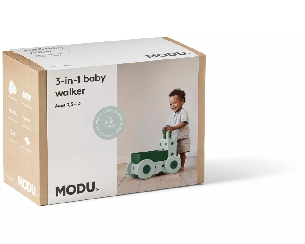 MODU 3-in-1 Baby Walker Ocean Mint / Forest Green
