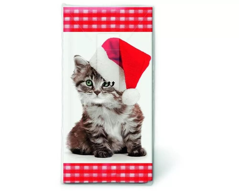 Paper + Design Taschentücher Santa kitty 1 Päckchen à 10 Taschentücher