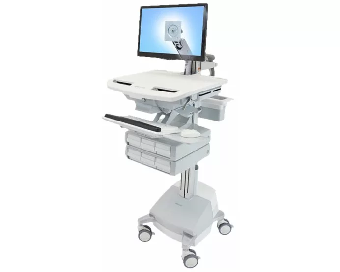 ERGOTRON cart with LCD-Arm, StyleView, SLA powered 6 drawer, 24 inch, adjustable 68,6cm