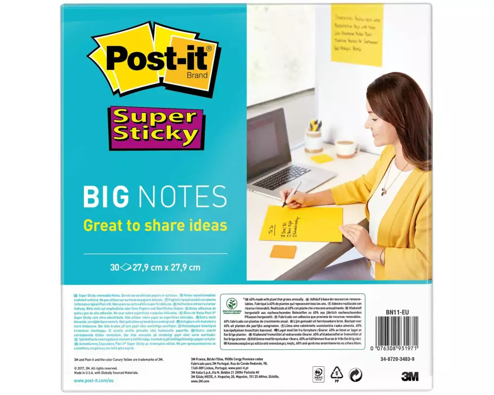 Post-it Notizzettel Post-it Super Sticky 27.9 cm x 27.9 cm