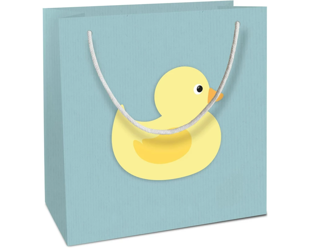 Braun + Company Geschenktasche Ente Baby Blau, 18 x 21 x 8 cm