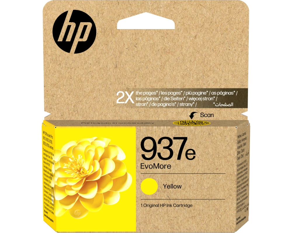 HP Tintenpatrone 937e yellow 4S6W8NE#LS1 OfficeJet 9110b/9120 1650 S.