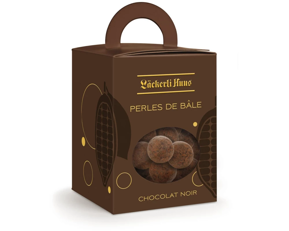 Läckerli Huus Pralinen Perles de Bâle Chocolat Noir 140 g