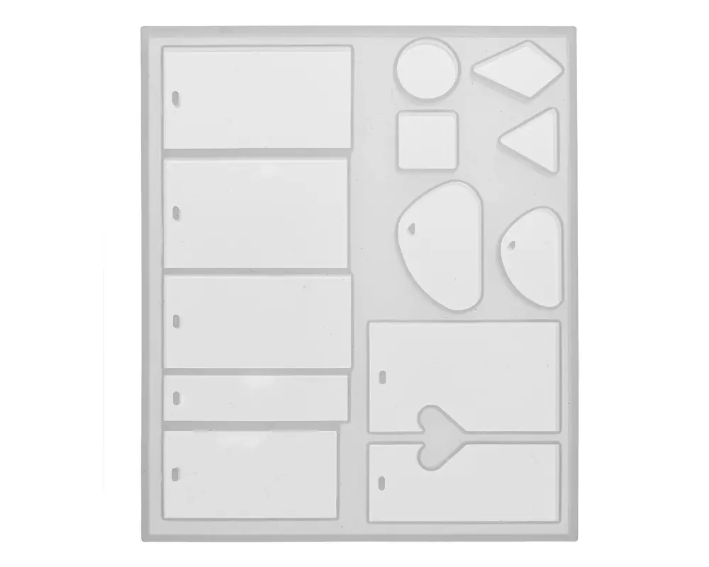 Glorex Form aus Silikon 14.5 x 12 cm, 13-teilig, Anhänger