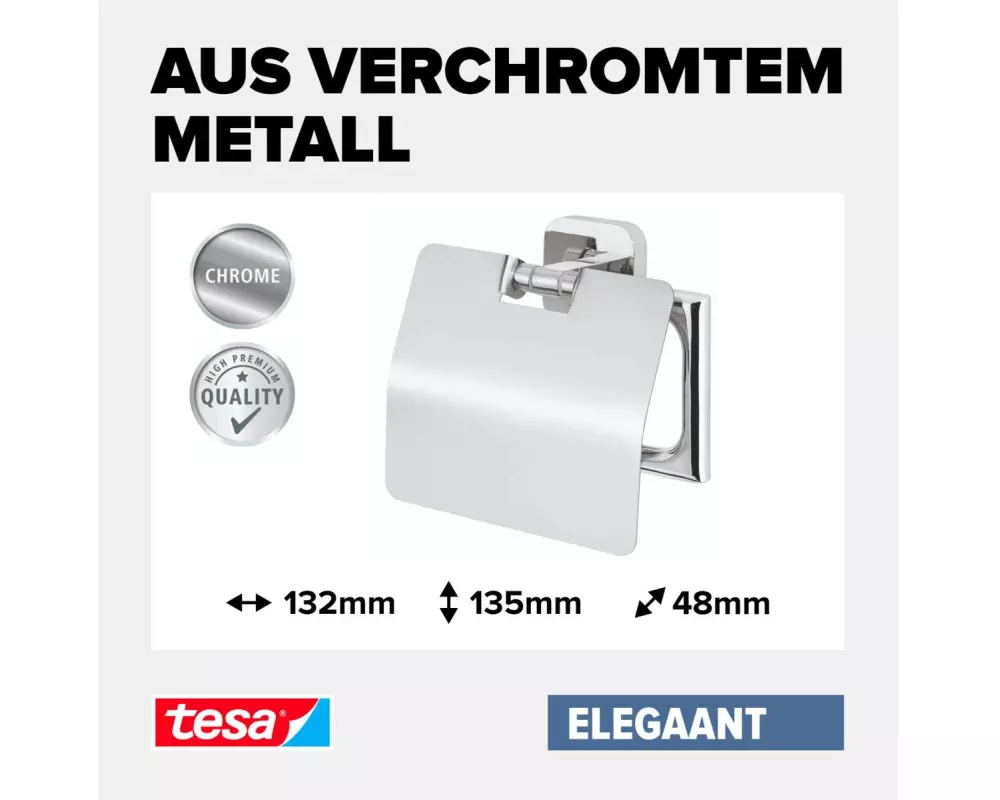 tesa Toilettenpapierhalter ELEGAANT Chrom