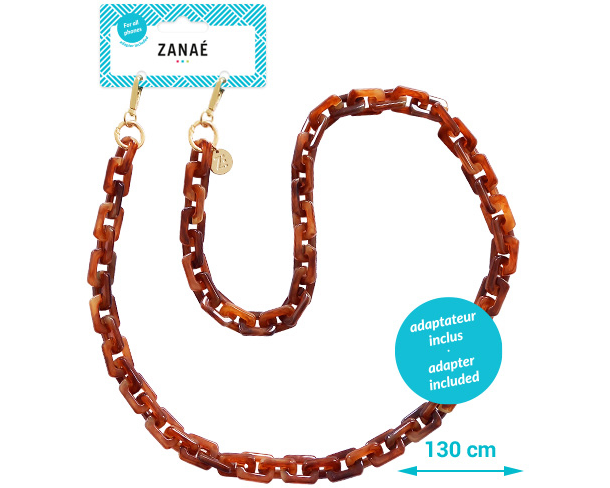 ZANAÉ Phone Necklace Caramel 18321 Cosy Capuccino caramel