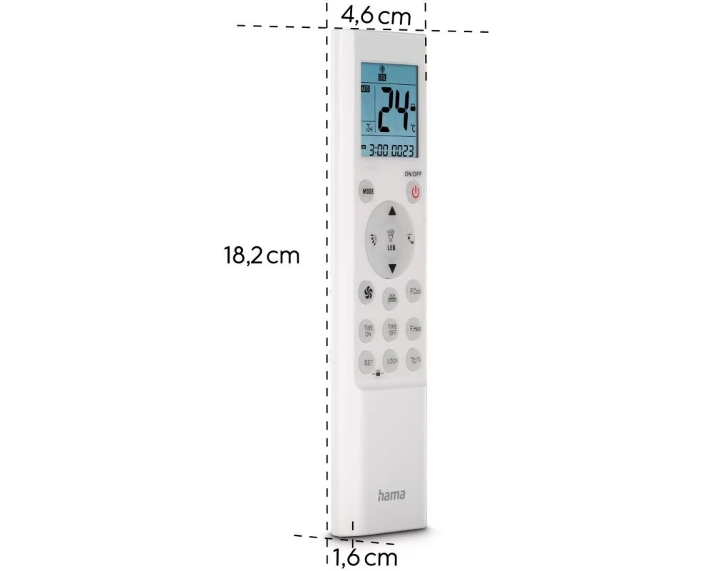 Hama Technics AG Universal-Fernbedienung Infrarot Wandhalter Kunststoff Weiss