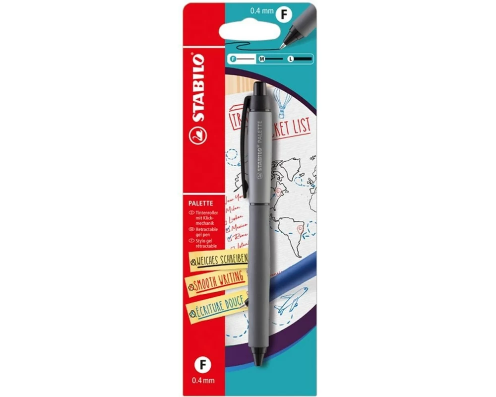 STABILO PALETTE Gelroller schwarz Blister, nachfüllbar