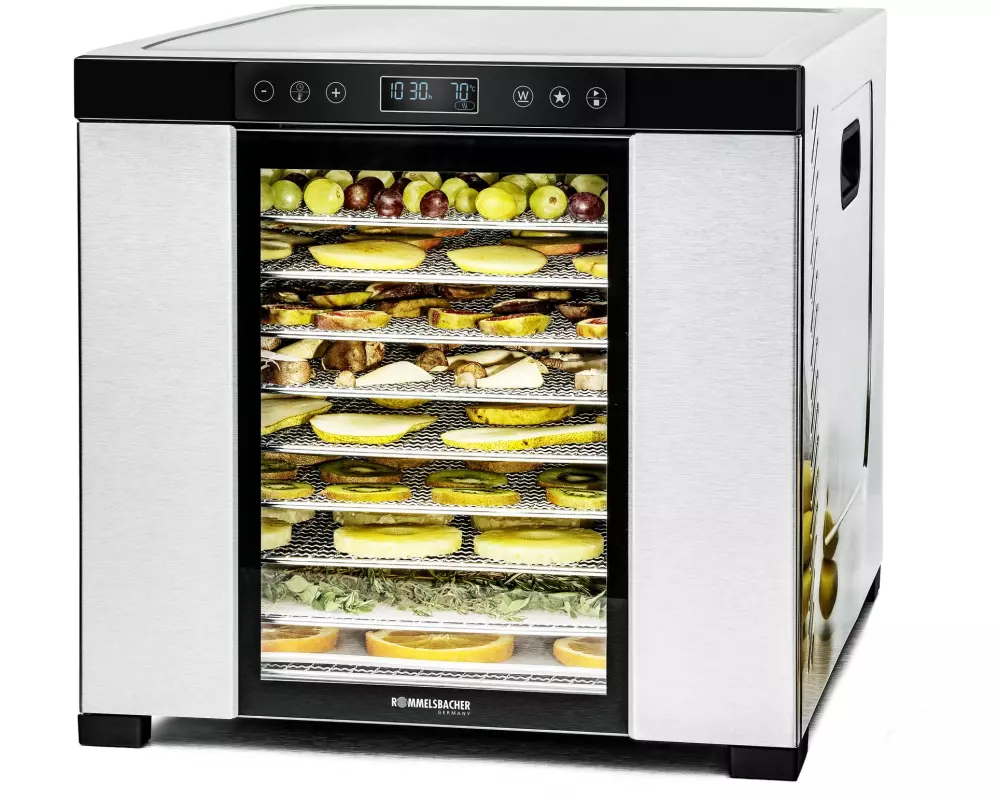 Rommelsbacher Dörrgerät DA 1050 Edelstahl/Schwarz