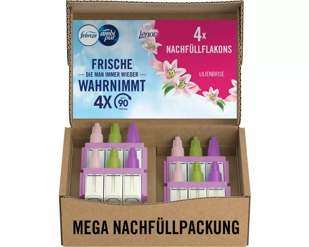 Febreze 3 Volution Duftstecker Nachfüllflakon Lilienblüte, 80 ml
