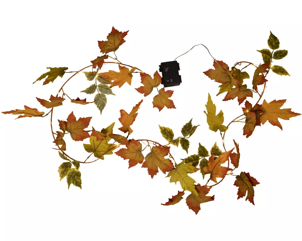 Star Trading Girlande Autumn Indoor, Orange, 10 cm Höhe