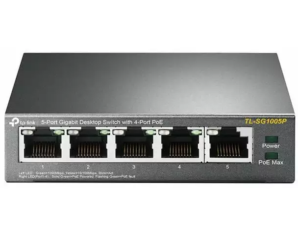 TP-Link PoE Switch Omada PoE Unmanaged 5 x 1G TL-SG1005P 5 Port