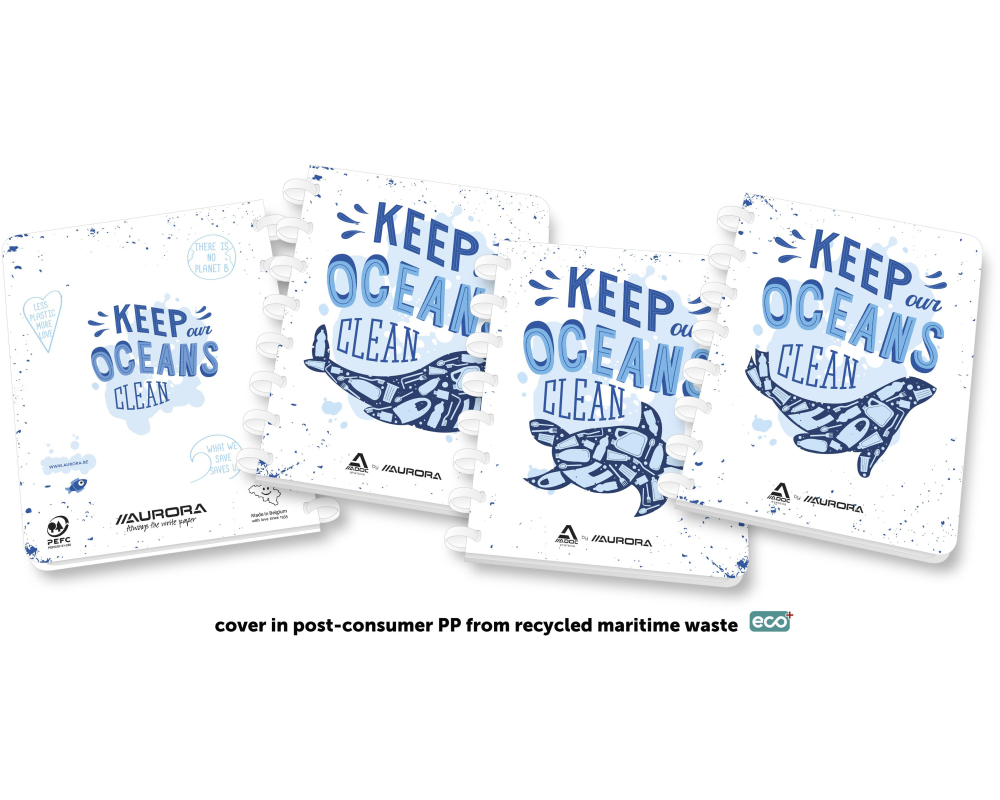 ADOC Ringbuch A5 3055.2 weiss-blau, kariert 144 Seiten