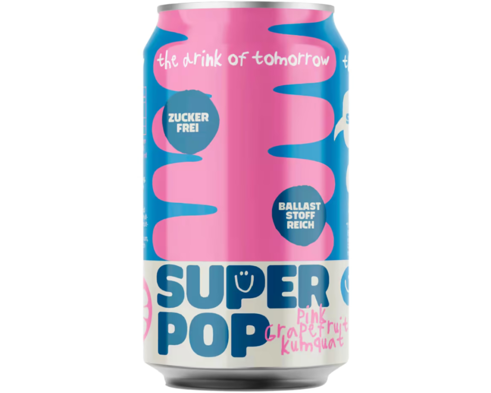 SUPER POP Pink Grapefruit-Kumquat UB96904 33cl, 24 Stk.
