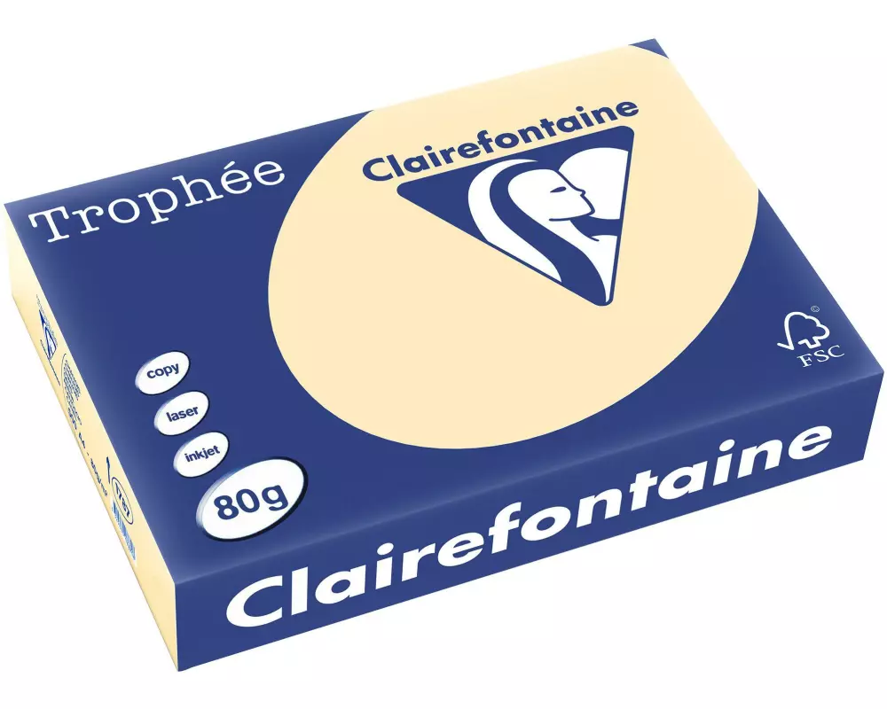 Clairefontaine Kopierpapier Trophée A4, 80 g/m², Chamois, 500 Blatt