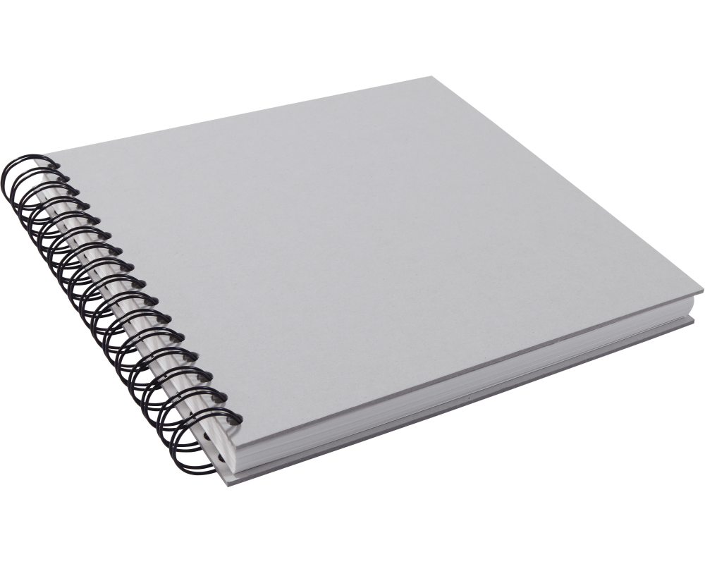 NEUTRAL Spiral-Skizzenbuch 21x21cm 150312 130g, grau 110 Seiten