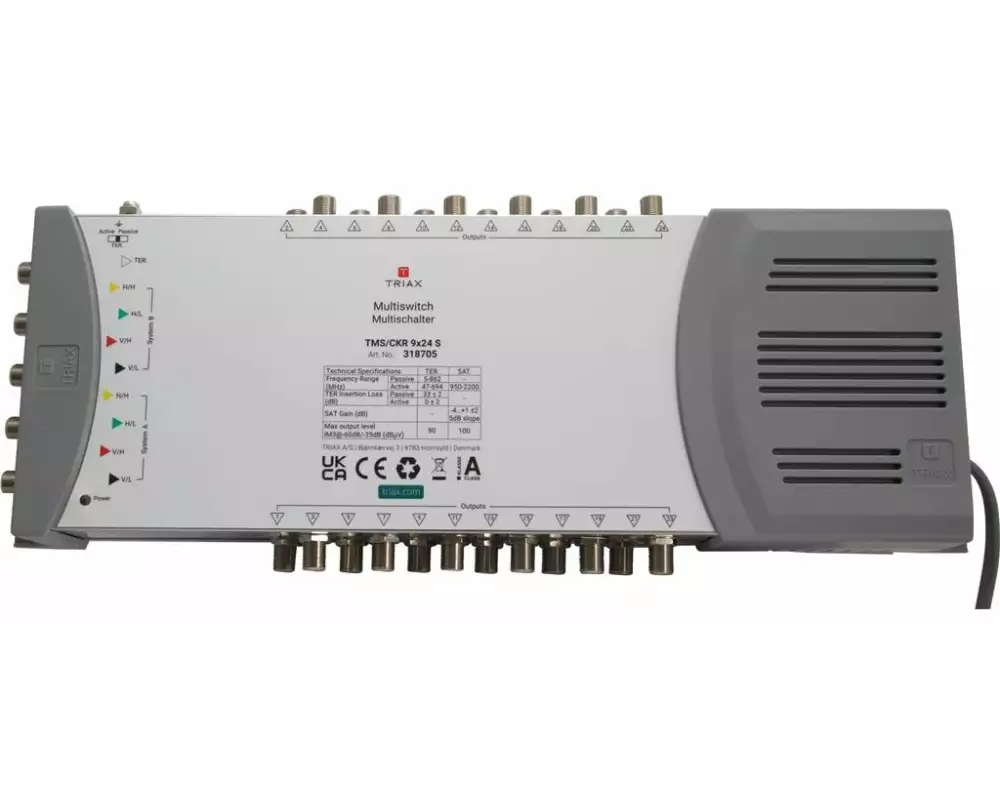 Triax DiSEqC-Multischalter TMS/CKR 9 x 24 S