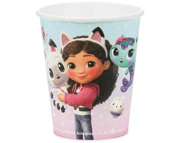 Partydeco Einwegbecher Gabbys Dollhouse 6 Stück