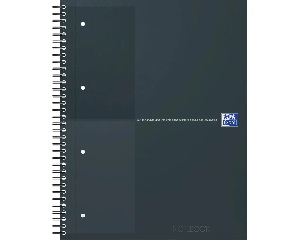 Oxford Notizbuch A4, Liniert, Schwarz