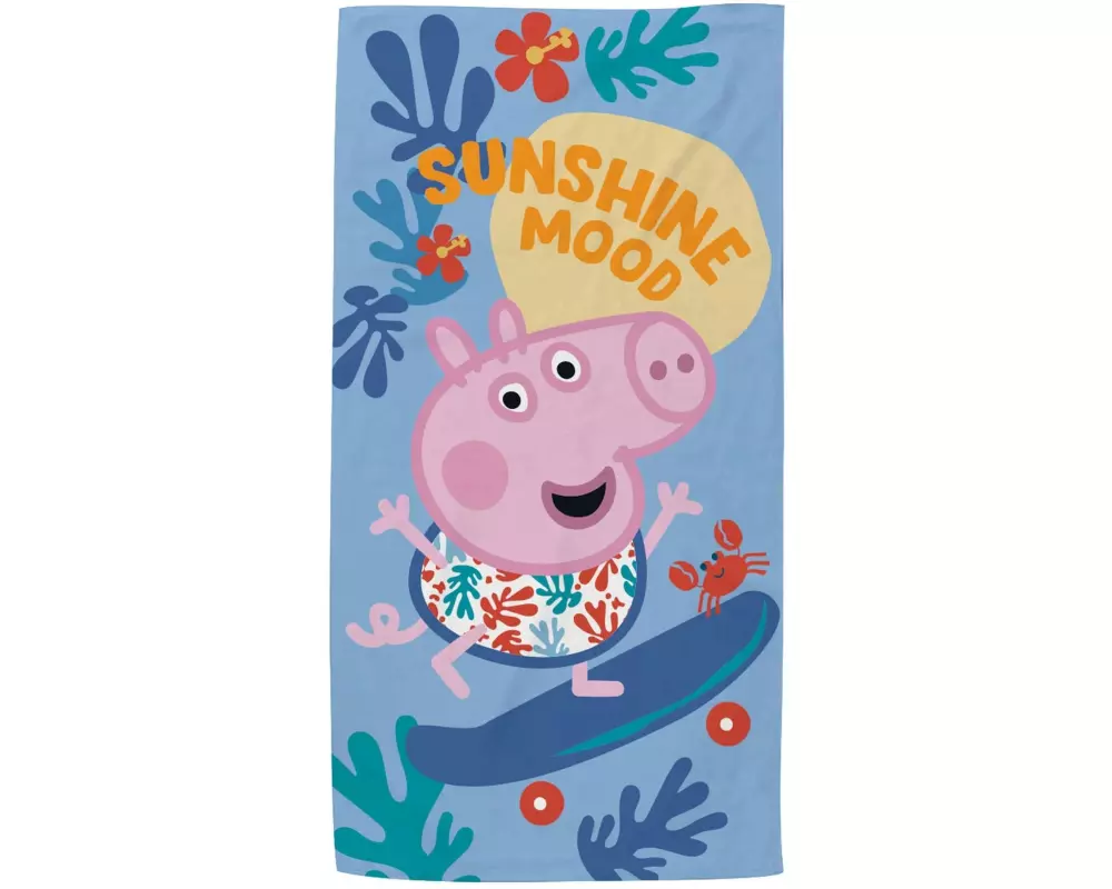 Arditex Badetuch George Pig 70 x 140 cm, Mehrfarbig