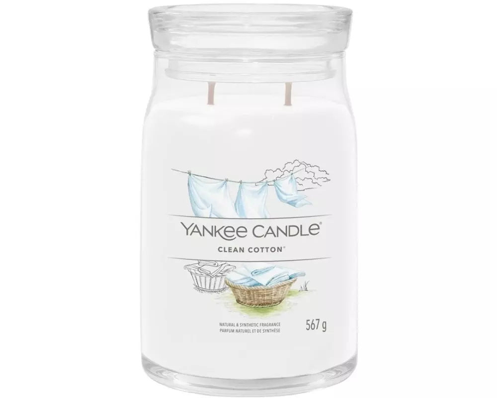 Yankee Candle Signature Duftkerze Clean Cotton Signature Large Jar