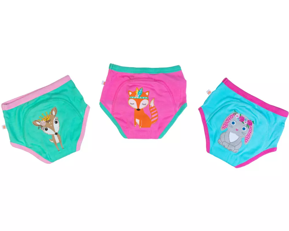 Zoocchini Trainings-Unterhosen 3er Set Girl Wald Prinzessin Grösse M