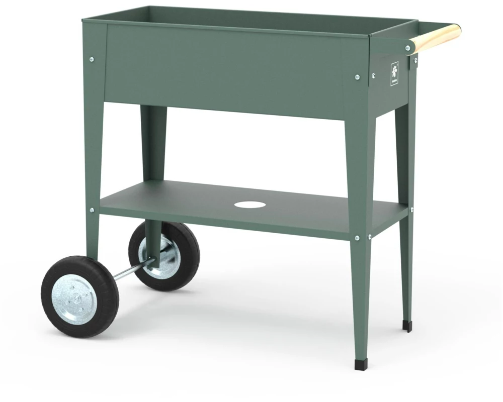 Herstera Hochbeet Urban Garden Trolley, 75 x 35 x 80 cm, Oak Green