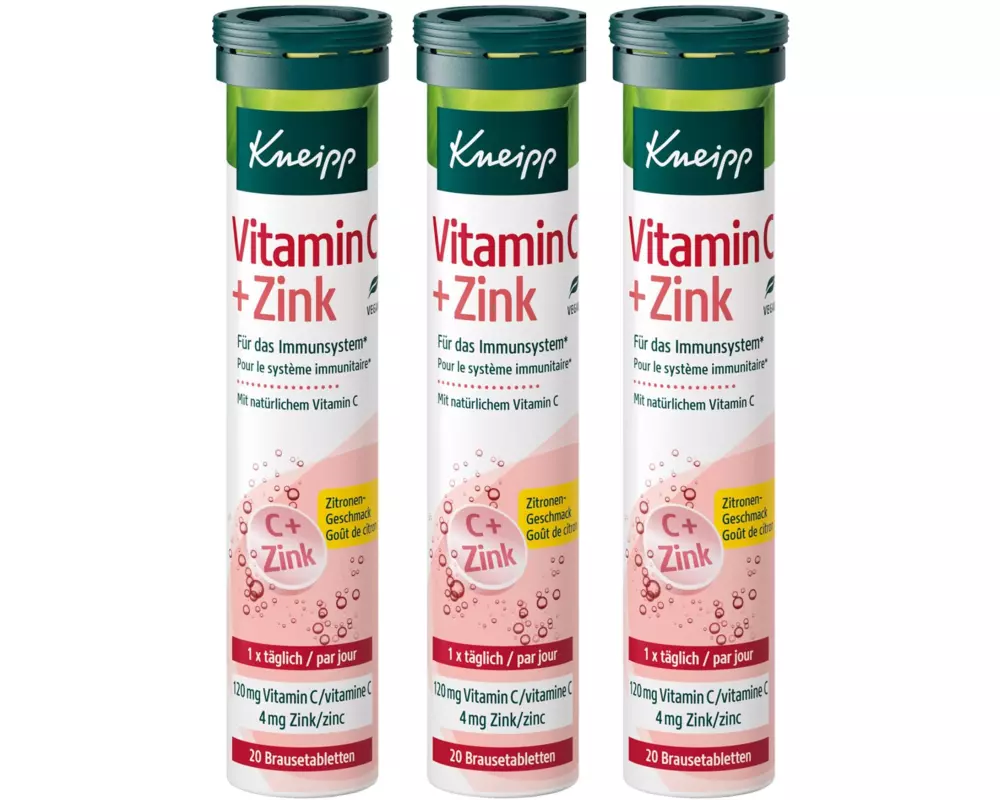 Kneipp Vitamin C + Zink 3 x 20 Brausetabletten