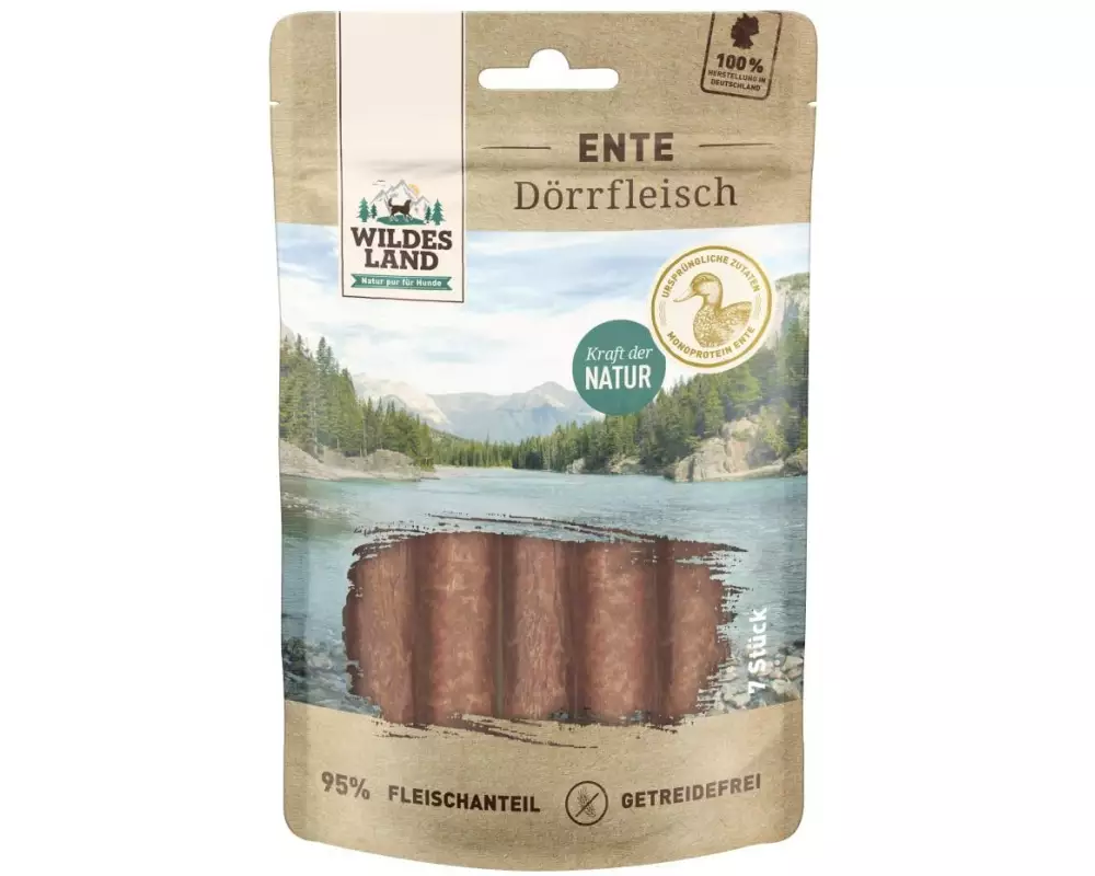 Wildes Land Snack Dörrfleisch Ente, 7 Stk