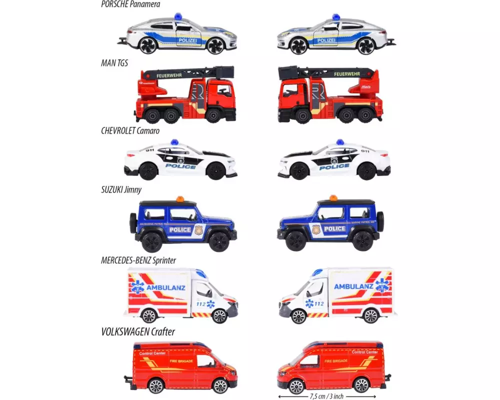 Majorette Rescue Premium Cars Assortiert
