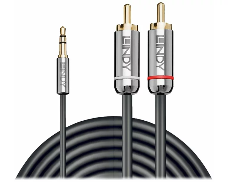 LINDY Cromo Line Audio Cable, Stereo, 3,5mm-RCA, M-M, 10m, anthrazit