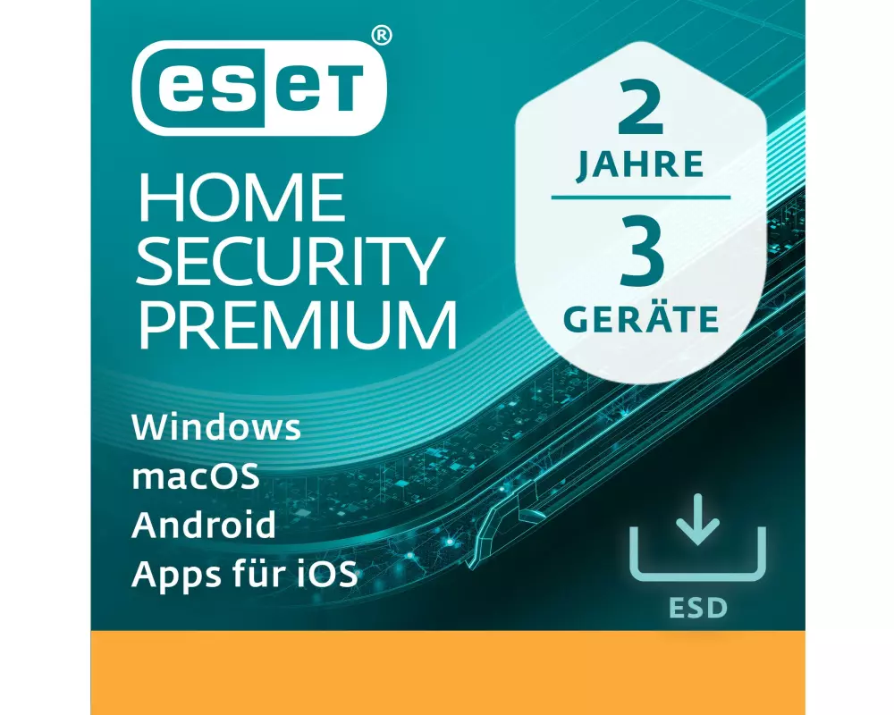 ESET HOME Security Premium ESD, Vollversion, 3 User, 2 Jahre