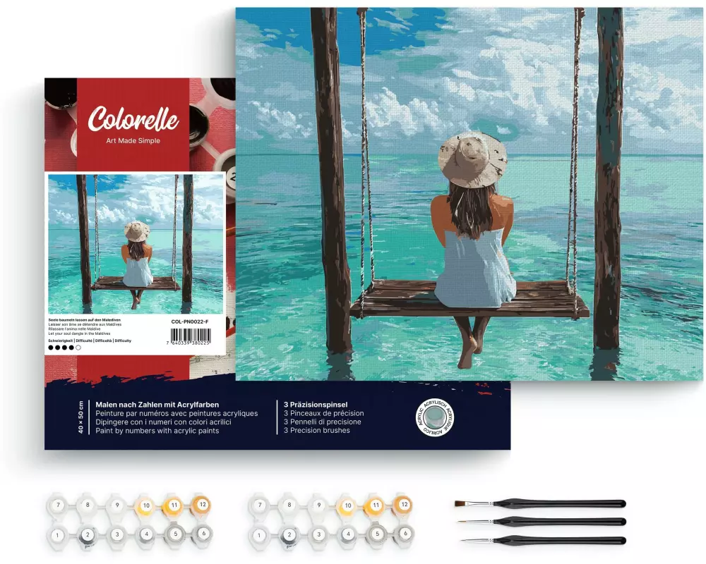 Colorelle Malen nach Zahlen Schaukel am Meer