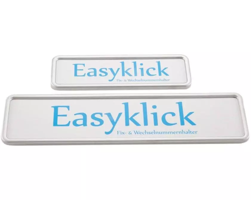 EASYKLICK Kennzeichenhalterset lang, Silber