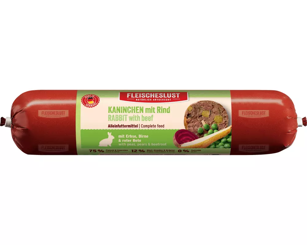 Fleischeslust Nassfutter Classic Kaninchen, 400 g