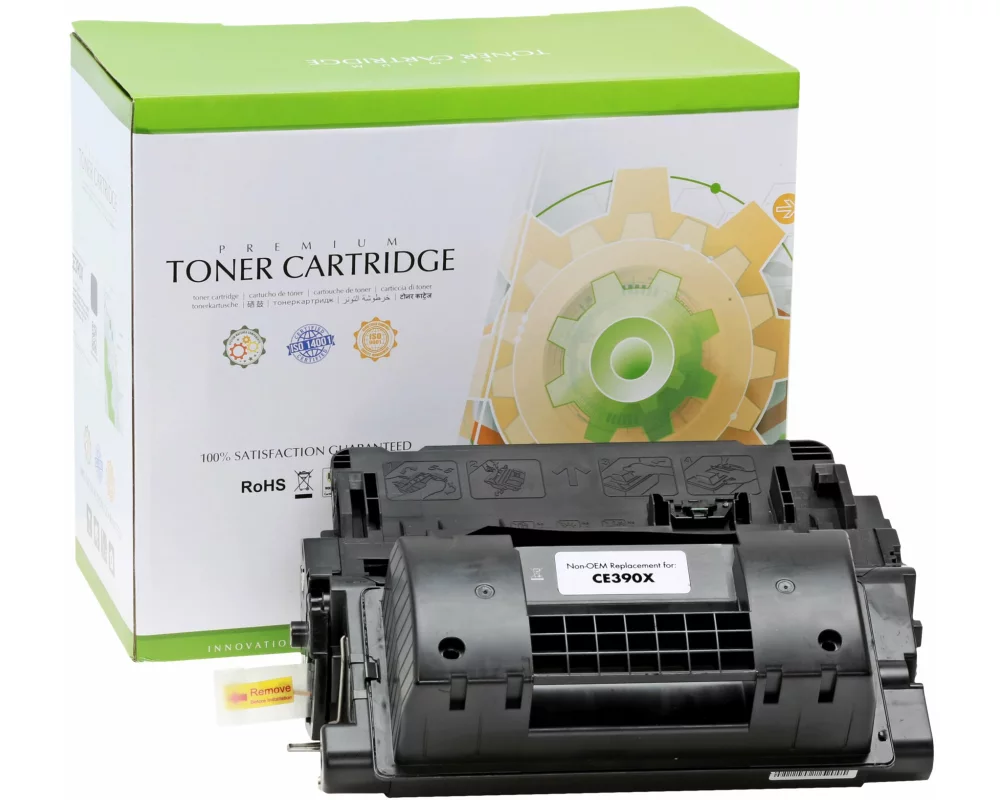 STATIC Toner cartridge compatible with HP CE390X black High Capacity compatible 24.000 pages