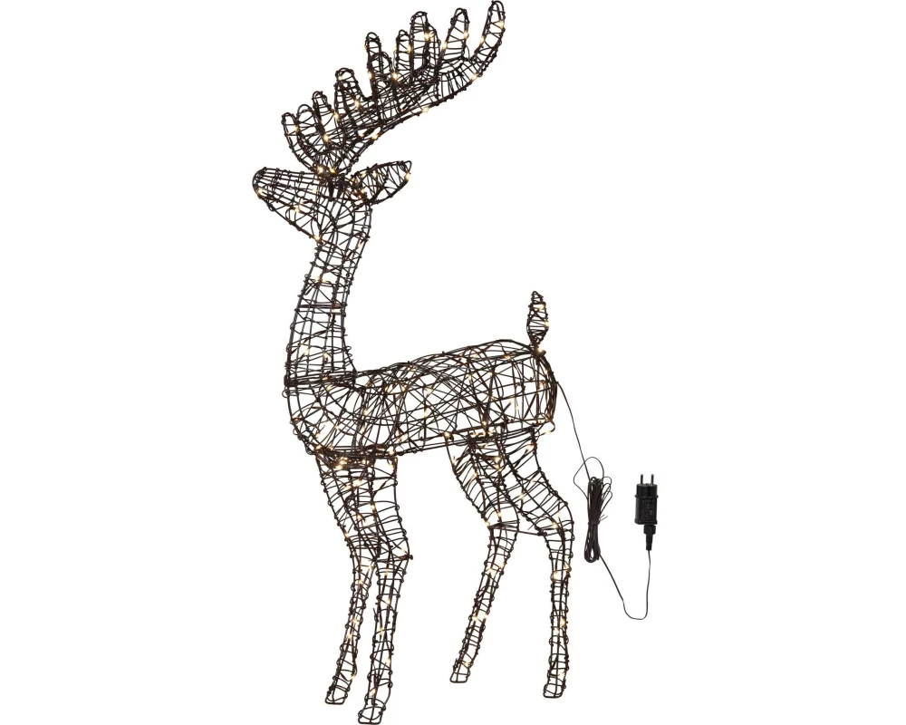 Star Trading Outdoor Dekoration Vicke Deer Indoor, Braun, 115.00 cm Höhe