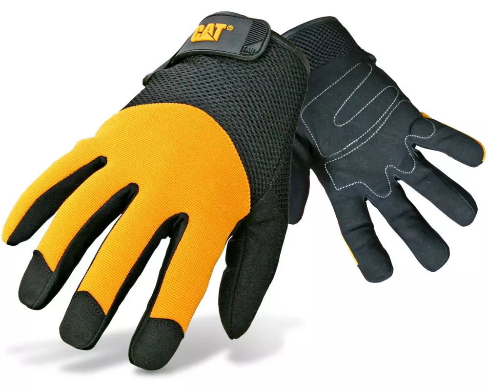 CAT Arbeitshandschuh synthetisch, M, Gelb/Schwarz, 1 Stück