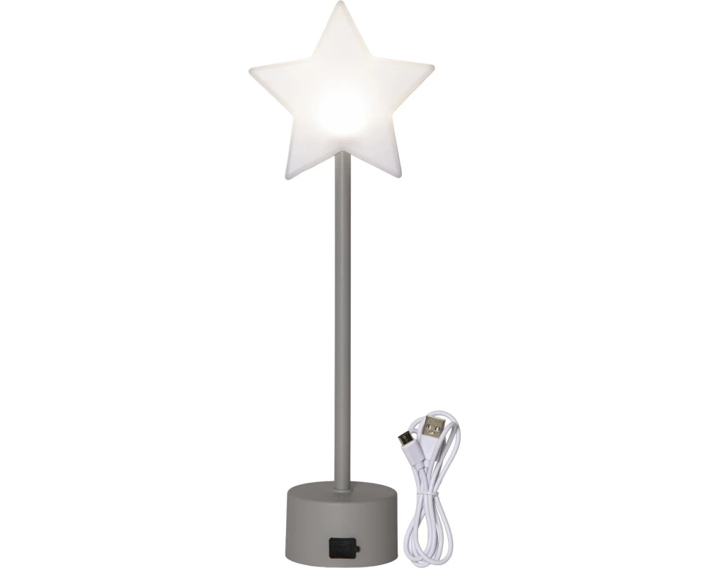 Star Trading Tischstern Blizz Indoor, Grau, 40.00 cm Höhe