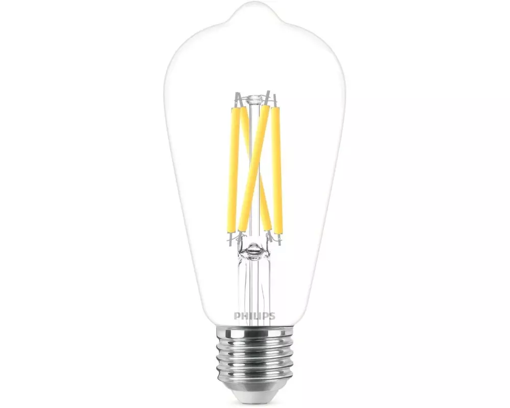 Philips Lampe LEDcla 60W E27 ST64 CL WGD90 Warmweiss (WW)